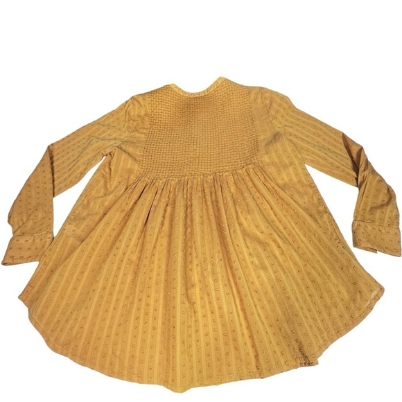 J.JILL Yellow Mustard Tunic Boho Long Sleeve Peasant Blouse Top Size XS Petite - Picture 10 of 16